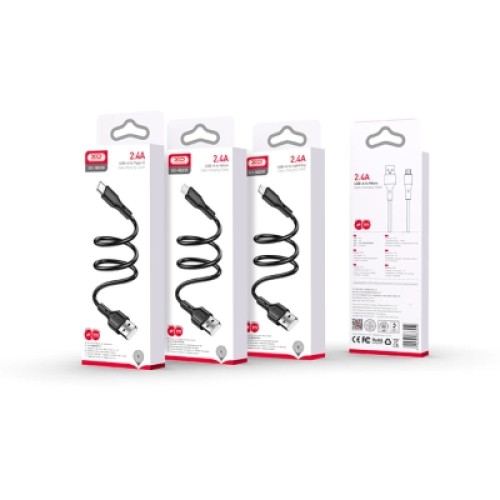 Дата кабель USB 2.0 AM to Lightning 1.0m black XO (NB230-AI.black)