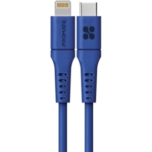 Дата кабель USB-C to Lightning 2.0m 3A PowerLink-200 blue Promate (powerlink-200.blue)