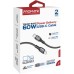 Дата кабель USB-C to USB-C 1.2m 60W PD FletchLink-CC black Promate (fletchlink-cc.black)