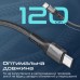 Дата кабель USB-C to USB-C 1.2m 60W PD FletchLink-CC black Promate (fletchlink-cc.black)