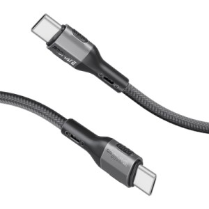 Дата кабель USB-C to USB-C 1.2m 60W PD FletchLink-CC black Promate (fletchlink-cc.black)