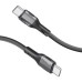 Дата кабель USB-C to USB-C 1.2m 60W PD FletchLink-CC black Promate (fletchlink-cc.black)