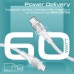 Дата кабель USB-C to USB-C 1.2m 60W PD FletchLink-CC grey Promate (fletchlink-cc.grey)