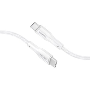 Дата кабель USB-C to USB-C 2.0m 3A xCord-CC200 white Promate (xcord-cc200.white)