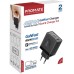Зарядное устройство Promate powerport-45 2xUSB-C PD + USB-A QC 45W Black (powerport-45.black)