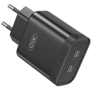 Зарядний пристрій XO L105-CC 2xUSB-C PD35W Black (L105-CC.black)