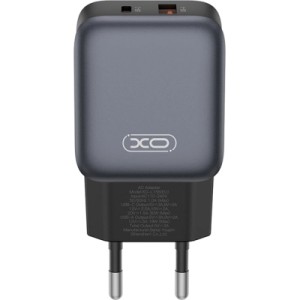 Зарядное устройство XO L156 USB-C PD30W + USB-A QC3.0 Black (L156.black)