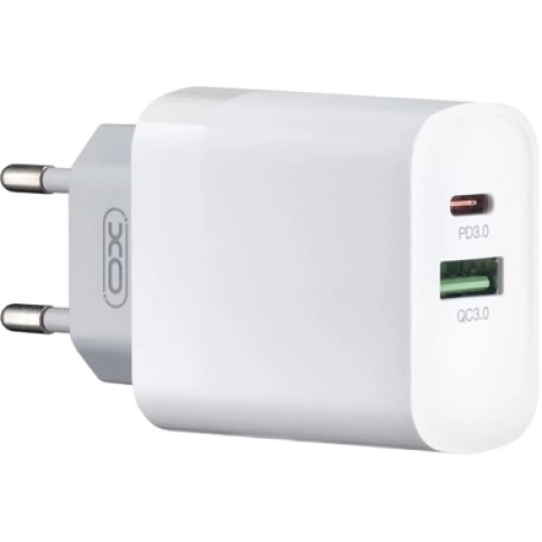 Зарядное устройство XO L64 USB-A + USB-C 18W White (L64.white)