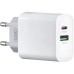 Зарядное устройство XO L64 USB-A + USB-C 18W White (L64.white)