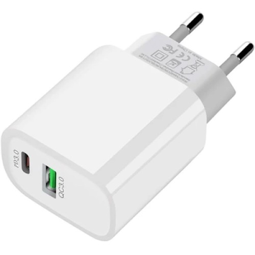 Зарядное устройство XO L64 USB-A + USB-C 18W White (L64.white)