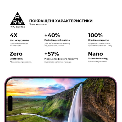Стекло защитное Armorstandart Pro Apple iPhone 16 with mesh (ARM87026)