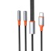 Переходник USB-C to 2x3.5mm F 1.0m NB-R269B black XO (NB-R269B.black)