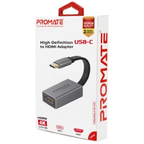 Переходник USB-C to HDMI 4K30Hz grey Promate (medialink-h1.grey)