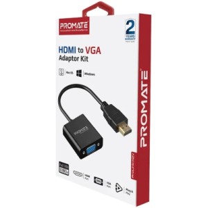 Переходник HDMI to VGA black Promate (prolink-h2v.black)