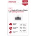 Переходник Lightning M to 2xLightning F Audiо + Charge Promate (ihinge-lt.black)