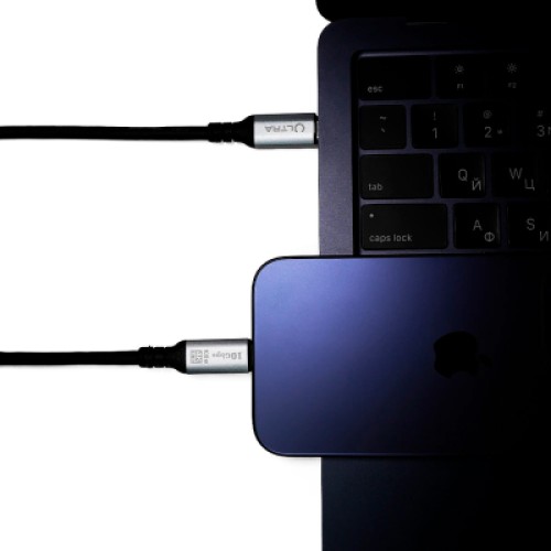 Дата кабель USB-C to USB-C 1.0m 10Gbps 100W black Ultra (UC107-0100)
