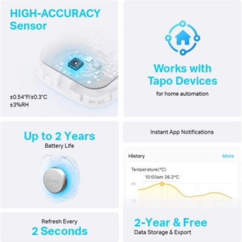Датчик температуры TP-Link та вологості Tapo T310 smart (Tapo T310)