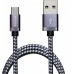 Дата кабель USB 2.0 AM to Micro 5P 1.0m 3A silver black Grand-X (FM07SB)