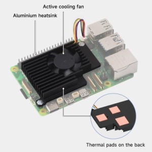 Радиатор охлаждения Waveshare С активным охлаждением для Raspberry Pi 5 (WAV-26044)