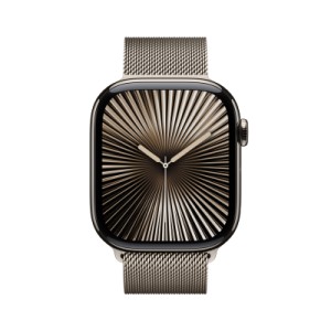 Смарт-годинник Apple Watch Series 10 GPS + Cellular 46mm Natural Titanium Case with Natural Milanese Loop - S/M (MC7Q4QH/A)