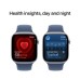 Смарт-часы Apple Watch Series 10 GPS + Cellular 42mm Silver Aluminium Case with Denim Sport Band - S/M (MWX33QH/A)
