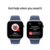 Смарт-часы Apple Watch Series 10 GPS + Cellular 42mm Silver Aluminium Case with Denim Sport Band - S/M (MWX33QH/A)