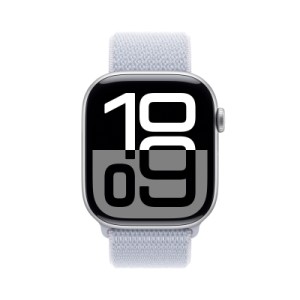 Смарт-годинник Apple Watch Series 10 GPS + Cellular 42mm Silver Aluminium Case with Blue Cloud Sport Loop (MWX53QH/A)