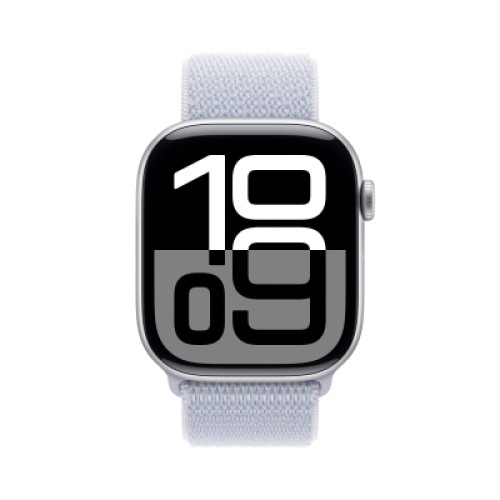 Смарт-часы Apple Watch Series 10 GPS + Cellular 42mm Silver Aluminium Case with Blue Cloud Sport Loop (MWX53QH/A)