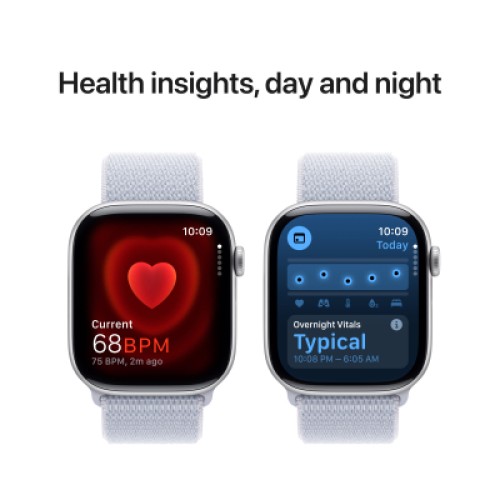 Смарт-часы Apple Watch Series 10 GPS + Cellular 42mm Silver Aluminium Case with Blue Cloud Sport Loop (MWX53QH/A)