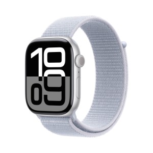Смарт-годинник Apple Watch Series 10 GPS + Cellular 42mm Silver Aluminium Case with Blue Cloud Sport Loop (MWX53QH/A)