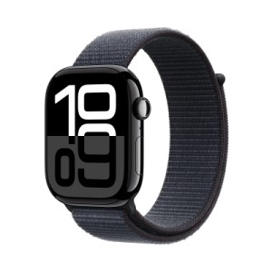 Смарт-годинник Apple Watch Series 10 GPS + Cellular 42mm Jet Black Aluminium Case with Ink Sport Loop (MWX83QH/A)