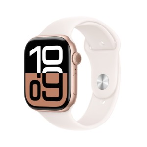Смарт-годинник Apple Watch Series 10 GPS + Cellular 42mm Rose Gold Aluminium Case with Light Blush Sport Band - S/M (MWX93QH/A)