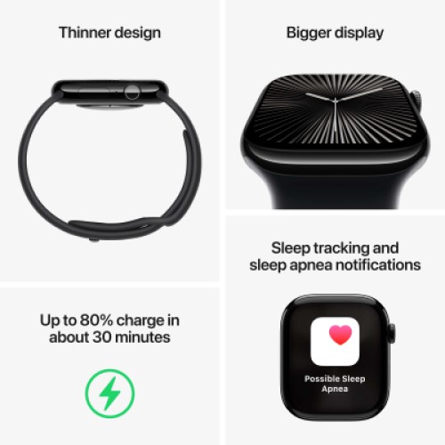 Смарт-часы Apple Watch Series 10 GPS + Cellular 46mm Natural Titanium Case with Natural Milanese Loop - M/L (MWYC3QH/A)