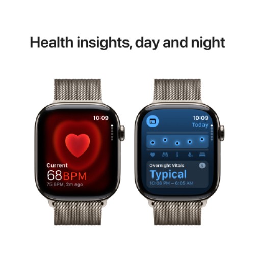 Смарт-часы Apple Watch Series 10 GPS + Cellular 46mm Natural Titanium Case with Natural Milanese Loop - M/L (MWYC3QH/A)