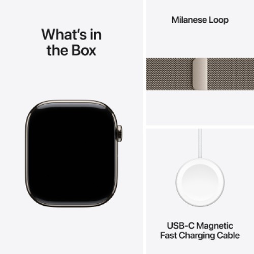 Смарт-часы Apple Watch Series 10 GPS + Cellular 46mm Natural Titanium Case with Natural Milanese Loop - M/L (MWYC3QH/A)