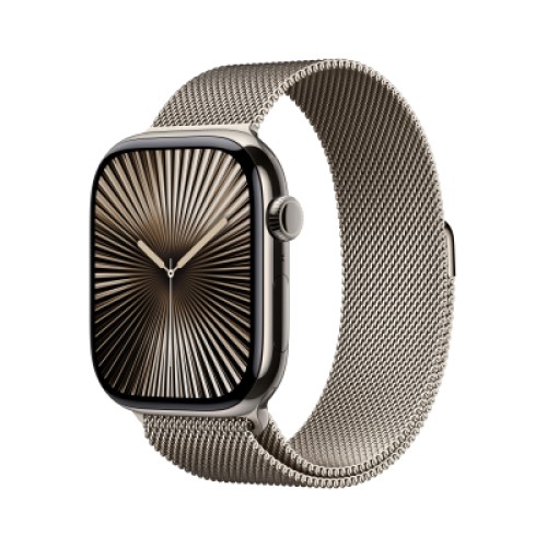 Смарт-часы Apple Watch Series 10 GPS + Cellular 46mm Natural Titanium Case with Natural Milanese Loop - M/L (MWYC3QH/A)