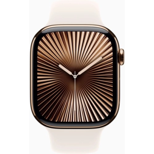 Смарт-часы Apple Watch Series 10 GPS + Cellular 46mm Gold Titanium Case with Starlight Sport Band - M/L (MWYY3QH/A)