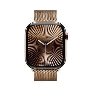 Смарт-часы Apple Watch Series 10 GPS + Cellular 42mm Gold Titanium Case with Gold Milanese Loop (MX083QH/A)
