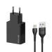 Зарядное устройство Grand-X CH03LTB USB + cable USB to Lightning 10.5W Black (CH-03LTB)