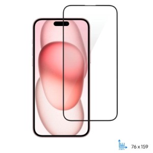 Стекло защитное 2E iPhone 15 Plus 2.5D FCFG black (2E-IP-15PL-6.7-SMFCFG-BB)