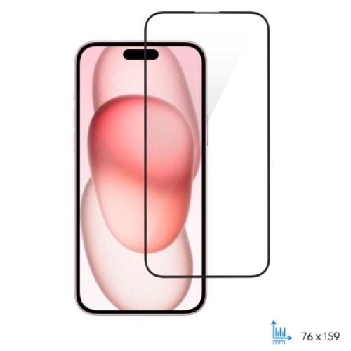 Стекло защитное 2E iPhone 15 Plus 2.5D FCFG black (2E-IP-15PL-6.7-SMFCFG-BB)