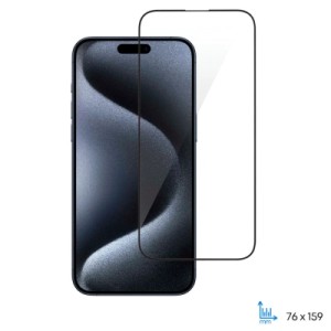 Стекло защитное 2E iPhone 15 Pro Max 2.5D FCFG black (2E-IP-15PM-6.7-SMFCFG-BB)