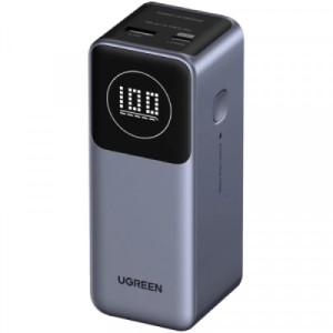 Батарея универсальная Ugreen 12000mAh 100W PD, QC, USB-A, USB-С in/out Grey (PB724) (35526B)