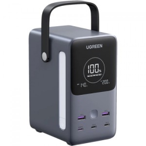 Батарея универсальная Ugreen 48000mAh 300W PD/3.1, зарядка 140W, Led лампа (25286)
