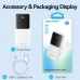 Батарея универсальная Vention 10000mAh 22.5W 3A PD, Built-in USB-C+Lightning Cables, White (FHOW0)
