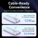 Батарея универсальная Vention 10000mAh 22.5W 3A PD, Built-in USB-C+Lightning Cables, White (FHOW0)