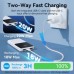 Батарея универсальная Vention 10000mAh 22.5W 3A PD, Built-in USB-C+Lightning Cables, White (FHOW0)