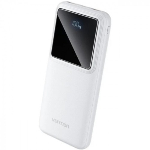Батарея универсальная Vention 10000mAh 22.5W 3A PD, QC/3.0, LED Display, White (FHKW0)