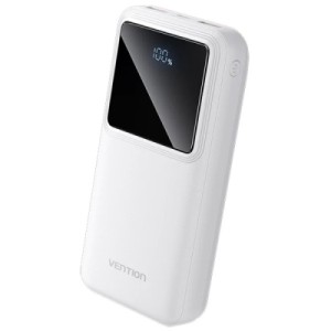 Батарея универсальная Vention 20000mAh 22.5W 3A, PD, QC/3.0, LED Display, White (FHLW0)