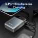 Батарея универсальная Vention 20000mAh 65W 3A PD, QC/3.0, USB-A, Type-C OUT, with Built-in USB-C Cable, LED Display (FHYB0)
